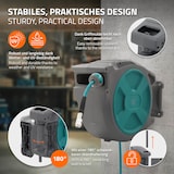 thumbnail of ECD Germany Druckluftschlauchtrommel 30 m + 2 m, Automatik-Aufroller, 15 bar, 1/4", Wandmontage