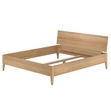 thumbnail of Metallfreies Doppelbett aus Buchenholz konische Füße 180x200 mit wählbaren Zubehör V-60.94-18 Rollrost inkl.