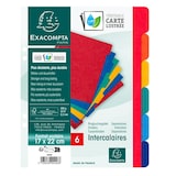 thumbnail of Exacompta 406E 20x Register aus Colorspan-Karton 225g/qm, 6 Positionen, für Format 220x170mm - Farben sortiert