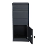 thumbnail of Caixa de encomendas HWC-G80, caixa de encomendas Caixa de correio em pé Caixa de correio tamanho L ~ antracite galvanizado