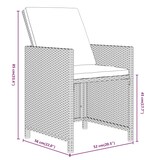 thumbnail of vidaXL 7-tlg. Garten-Essgruppe mit Kissen Poly Rattan Schwarz