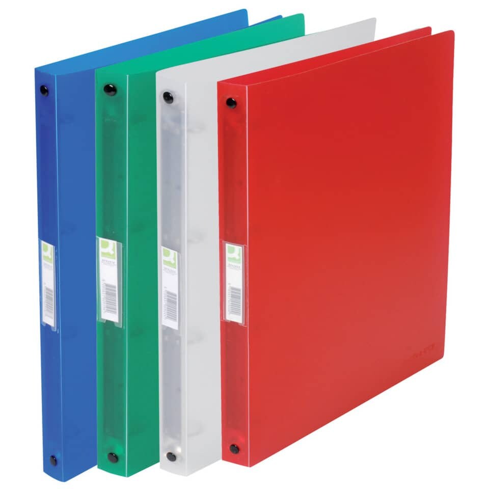 Ringmappe, A4, 4-Ring, 16mm, dunkelrot Q-CONNECT KF02924