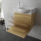 thumbnail of Alpenberger Gäste-WC Waschtisch mit Unterschrank | Waschbecken mit Waschbeckenunterschrank Vormontiert | Soft-Close-Funktion Badezimmermöbel Set