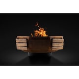 thumbnail of WOX XXL Feuerschale & Feuerkorb mit Grill – 1150x1150x500 mm, Corten-Stahl, rauchfrei & sicher
