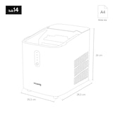 thumbnail of H.Koenig KUB14 Eiswürfelbereiter, 12kg in 24h, 2 Eiswürfelgrößen, Automatisch, Elektrisch, Kompakt, Tragbar, Leise 1L, Eiswürfelschaufel