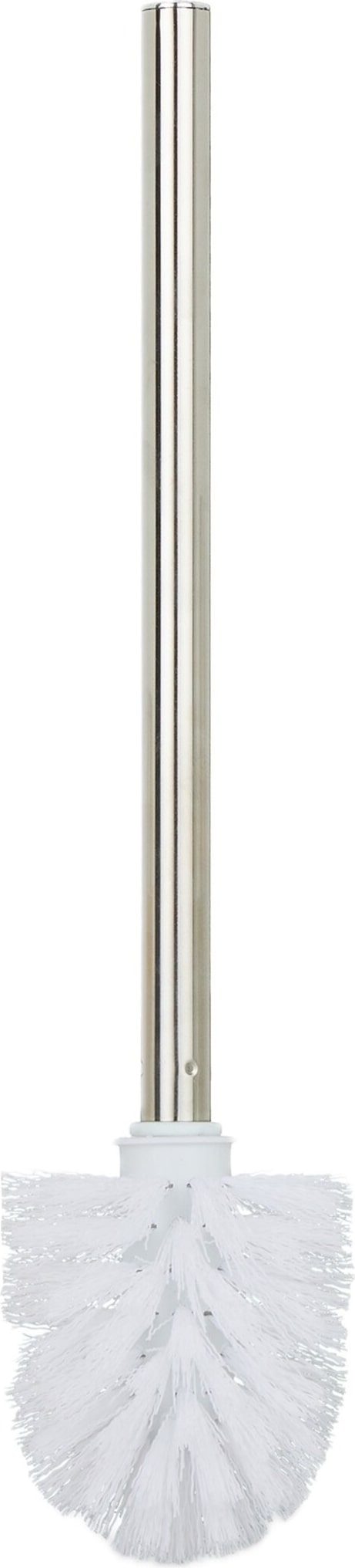 Relaxdays Toilettenbürste, 2er Set, WC-Bürste, Ersatz, abnehmbarer Bürstenkopf, Klobürste Edelstahl, HxD 35 x 8 cm, weiß