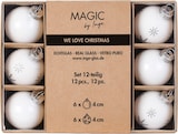 thumbnail of 12 Weihnachtskugeln 4cm Glas Christbaumkugeln Weihnachtsbaumkugel Just White