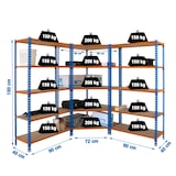 thumbnail of SimonRack Estanteria Esquina Metálica 1800 mm, Bandeja Madera, 200 kg de Punto Flexión, Naranja - Maderclick Corner