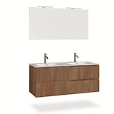 thumbnail of AQA Design Composizione da bagno in MDF doppia vasca 5 pezzi VENERE rovere rio cm. L.121 P.46,5 H.190 MPVE40-RR