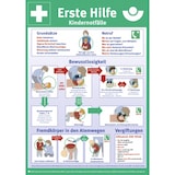 thumbnail of Aushang Erste Hilfe Kindernotfälle nach DGUV-Information 204-039,PVC,297x420 mm