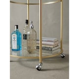 thumbnail of Goldener Servierwagen, mobiler Beistelltisch, Sicherheitsglas, Mehrzwecknutzung. 57x57x75 cm | Kadima Design