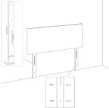 thumbnail of vidaXL Kopfteil mit Ohren Schwarz 163x23x118/128 cm Samt