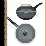 thumbnail of BE Living Wokpan met Deksel – Ø 28 cm – Keramisch – Inductie – PFAS Vrij Anti Aanbak – Delight Series