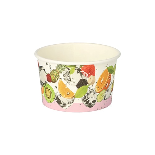 500 Eisbecher, Pappe rund 150 ml Ø 9,2 cm · 5 cm "Früchte"