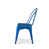 thumbnail of Chaise en métal bleu style industriel - Finition brillant
