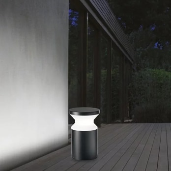 torre pt1, anthrazitgraue aluminium-leuchte h22, ideal lux