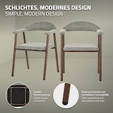 thumbnail of ML-Design Esszimmerstühle 4er Set mit Armlehne, Küchenstühle Grün, Wohnzimmerstühle mit Rückenlehne, Polsterstühle Stahlgestell, Ergonomische Sessel