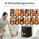 thumbnail of Balter Heißluftfritteuse Airfryer, 5,5 L, Friteuse Heissluftfritteuse XXL mit Sichtfenster, 12 Programme, all-in-1 Air Fryer, inkl. 100 Rezepte, HL-55