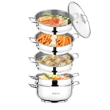 thumbnail of BEM Dampfkocher 6-tlg. 28 cm aus Edelstahl 18/10 mit Glasdeckel, NICHT induktionsgeeignet