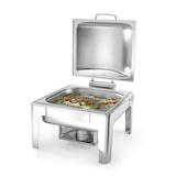 thumbnail of O Chafing Dish Hendi tem um acabamento acetinado com 6 litros e tampa em aço inoxidável.