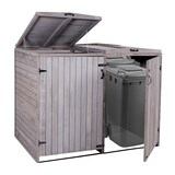 thumbnail of XL 2er-/4er-Mülltonnenverkleidung | HxBxT 126x158x98 cm | Anthrazit-Grau | Mülltonnenbox Mülltonnenabdeckung Holz FSC®