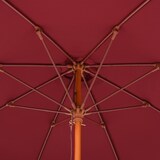 thumbnail of Outsunny Ombrellone da Giardino in Legno con Tettuccio Antivento Rosso