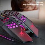 thumbnail of Souris Gaming Sans Fil Rechargeable 8 Boutons 1600DPI RGB Lumineuse YONIS