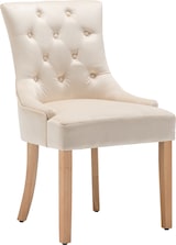 thumbnail of Möbilia Stuhl | 2er Set | Bezug Samt | B 56 x T 63 x H 91 cm | Creme