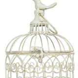 thumbnail of Moritz Deko-Vogelkäfig weiß rund 2er Set verziert mit für Blumen Kerzen u.m.