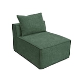 thumbnail of Sofá em L HWC-O54, sofá lounge com otomano, modular extensível direita/esquerda, tecido/têxtil 63x270x190cm ~ verde