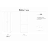 thumbnail of SARMOG MOBILE 2 ANTE H199 L71 KIT in truciolare nobilitato color noce stelvio e ossido bianco