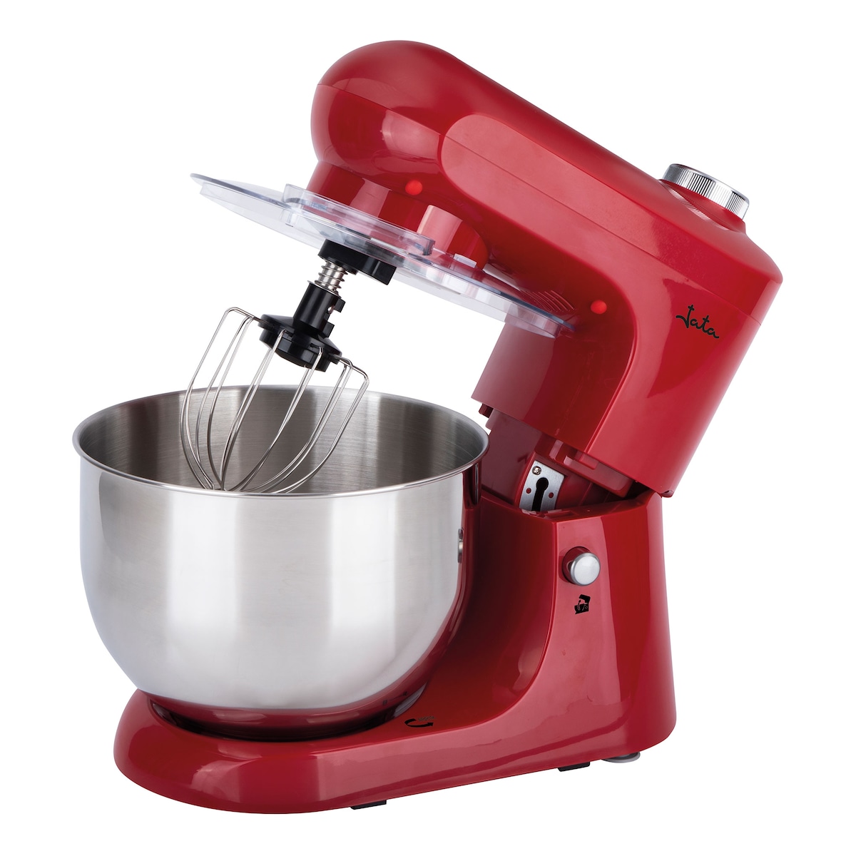 Batidora amasadora Jata JEMA1502 con bol de 5 L. 6 velocidades + PULSE. Tapa antisalpicaduras con tapa para rellenar. Accesorios