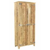 thumbnail of SIT Möbel Kledingkast van mangohout in naturel met 2 deuren|B 80 x D 40 x H 180 cm| 02564-01|Serie FRIGO