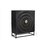 thumbnail of SIT Möbel ladekast | 4 deuren | massief zwart mango | goudkleurig metalen onderstel | B 75 x D 35 x H 90 cm