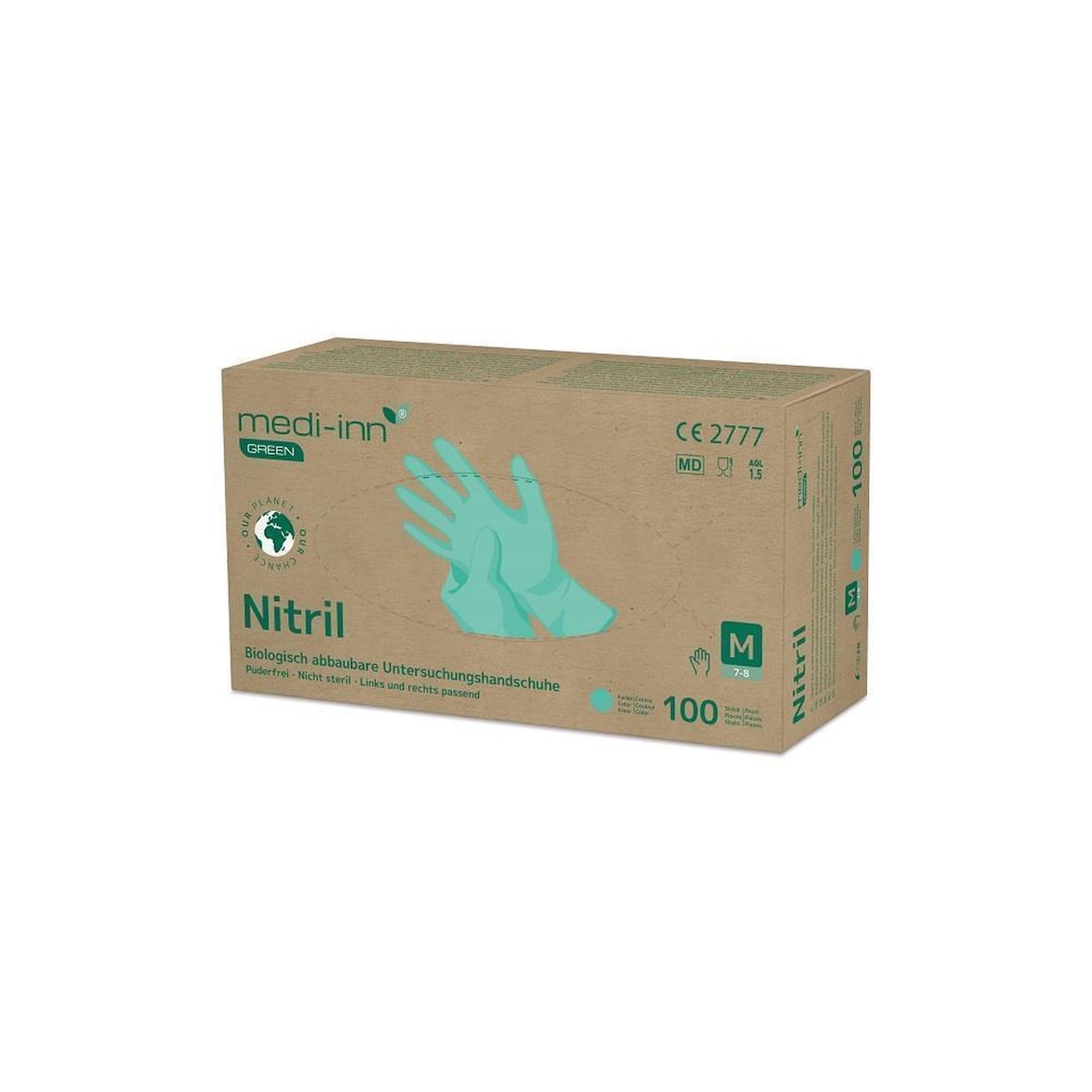 Medi-Inn GREEN Nitrilhandschuhe - biologisch abbaubar - 1000 Handschuhe - Gr. M