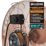 thumbnail of Brandson Windmaschine Retro-Ventilator 200 W, großer Rotor 53,5 cm, neigbar, GS geprüft, für Wohnzimmer oder Büro