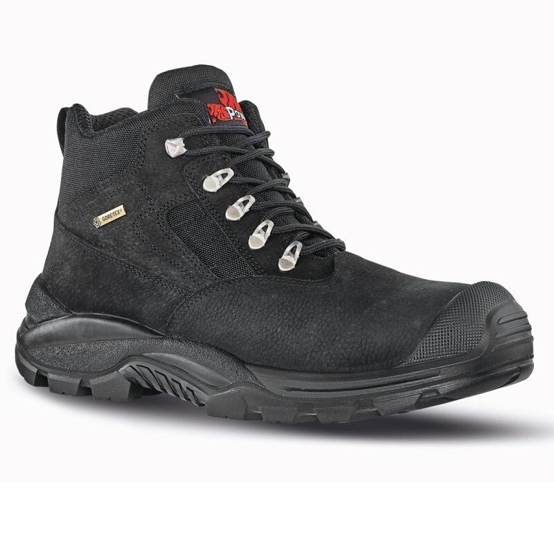 U-Power - Chaussures de sécurité hautes en goretex imperméables DUDE GTX - Environnements humides - S3 WR HI CI SRC Noir Taille 44