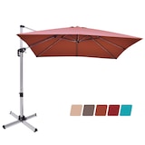 thumbnail of Helloshop26 - Ombrellone a braccio 300 x 300 cm rotazione 360° inclinazione regolabile stile contemporaneo poliestere tinto arancio 20_0019223