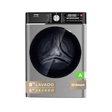 thumbnail of EVVO Lavadora secadora 8 kg + 5 kg carga frontal Nature M8/5, 1400 rpm, Función vapor Steam Wash, Motor BLDC , M-Smart, inox