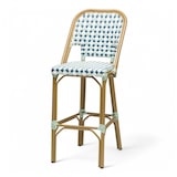 thumbnail of Barhocker ST GERMAIN - Blau und Weißes Flechtmuster