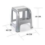 thumbnail of Taburete de plástico con escalón, silla escalera práctica dos escalones