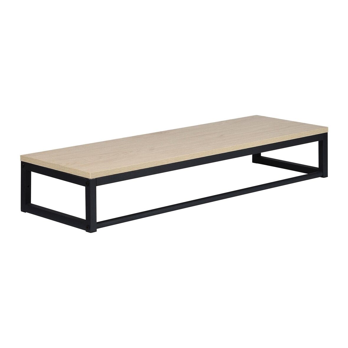 Penderie étagère murale bois et métal L90 cm GRIF Métal noir et bois