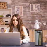 thumbnail of Relaxdays Stehsammler Metall, DIN A4, Stehordner breit, Mesh, Zeitschriftensammler Büro, HBT: 32 x 16 x 24,5 cm, schwarz