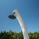 thumbnail of Sined Dafne Doccia Solare Curva In Alluminio Con Lavapiedi Da 35 Litri Bianco