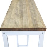 thumbnail of Conjunto Mesa Alta Eco-Line 118x30x110cm y 2 taburetes Blanco en madera maciza de pino acabado envejecido estilo Industrial Box Furniture