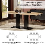 thumbnail of Merax Esstisch ausziehbar 140–180x70 cm, 6–8 Personen, rechteckiger Tisch mit MDF-Tischplatte in Holzoptik, Naturholzfarbe