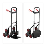 thumbnail of Relaxdays Sackkarre Treppensteiger, klappbare Transportkarre, bis 200 kg, Vollgummireifen, höhenverstellbar, schwarz/rot