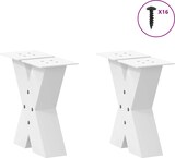 thumbnail of Helloshop26 - Set aus 2 robusten modernen X-förmigen Couchtischbeinen 40 x 30 cm weißer Stahl 02_0057205