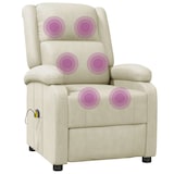 thumbnail of vidaXL Massagesessel Cremeweiß Kunstleder
