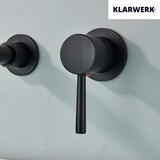 thumbnail of NAVIS | Badarmatur Wandmontage 2-teile Schwarz matt | Schlichte Edelstahl Mischbatterie Wandarmatur Bad | Hotel Gastro Wasserhahn Waschtischarmatur